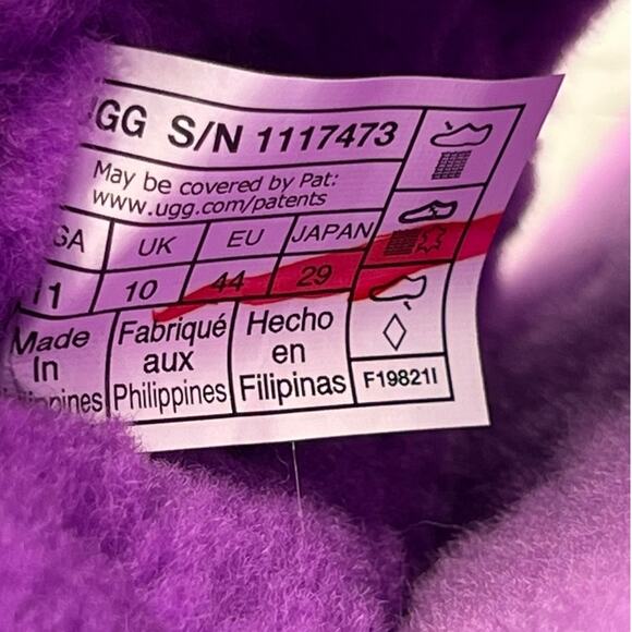 UGG Men’s Fluff You Purple Shearling Slipper Size US 11 - Picture 10 of 10